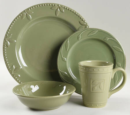 Sorrento Oregano (Green) 4 Piece Place Setting