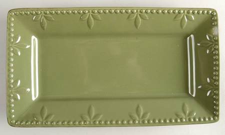Sorrento Oregano (Green) Rectangular Tray 11" by Signature