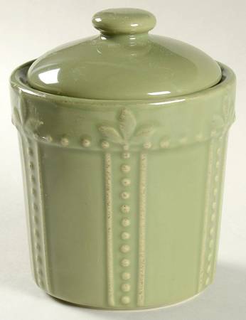 Sorrento Oregano (Green) Sugar Bowl & Lid
