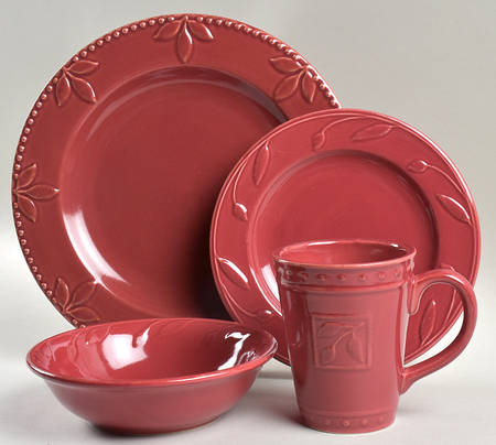 Sorrento Beaujolais (Burgundy) 4 Piece Place Setting