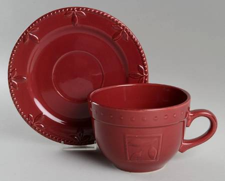 Sorrento Beaujolais (Burgundy) Jumbo Cup & Saucer Set
