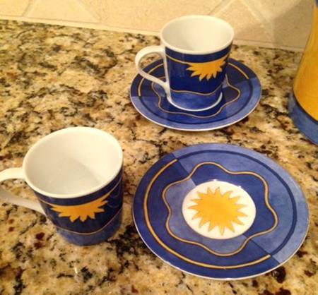 Helios Flat Demitasse Cup & Saucer Set