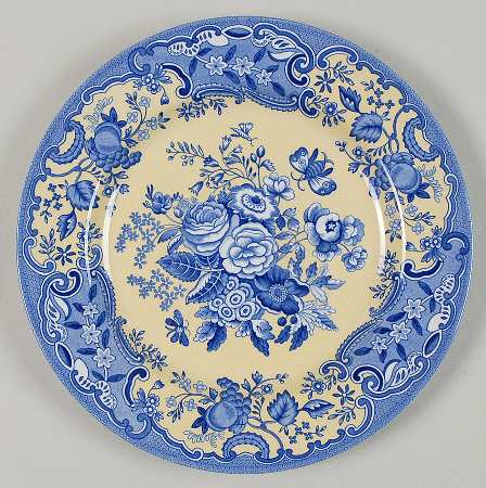 Blue Room Garden Collection (Yellow Background) Luncheon Plate