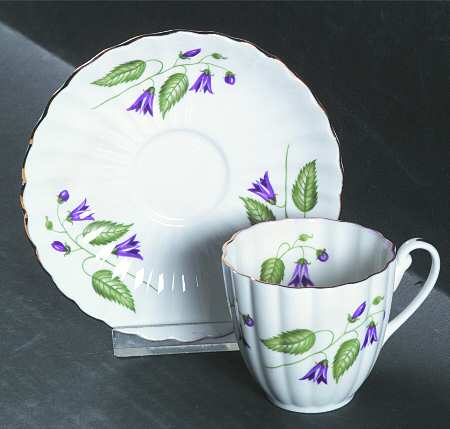 Campanula (Gold Trim, Fluted) by Shelley
