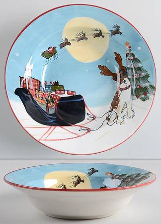 Merry Little Christmas Rim Soup Bowl