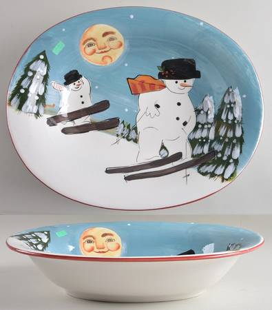 Merry Little Christmas 14" Oval Vegetable Bowl
