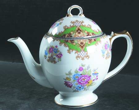 Sheraton Green (Smooth) Teapot & Lid