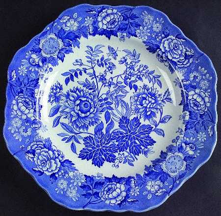 Blue Room Garden Collection (White Background) Buffet/Dessert Plate