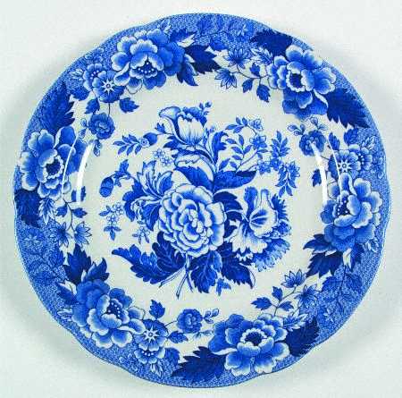 Blue Room Garden Collection (White Background) Dinner Plate