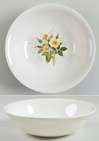 Cathy Rose Yellow (Coupe, No Trim) 7" Round Vegetable Bowl
