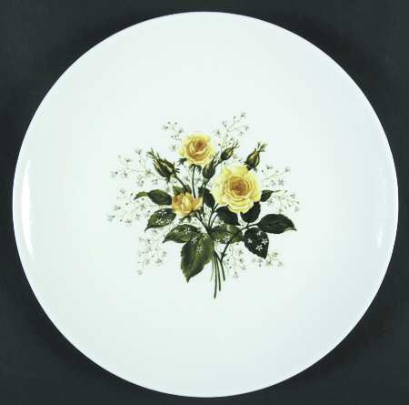 Cathy Rose Yellow (Coupe, No Trim) Luncheon Plate