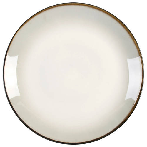 Nova Black (Newer, Grayish White Center) Dinner Plate - Set of 4