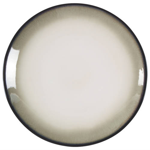 Nova Black (Newer, Grayish White Center) Salad Plate - Set of 4