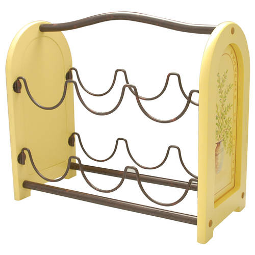 Les Olives Wine Bottle Rack-Metal and Wood