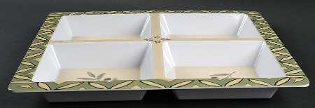 Les Olives Square Melamine 4-Part Relish