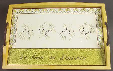 Les Olives Rectangular Wood Tray