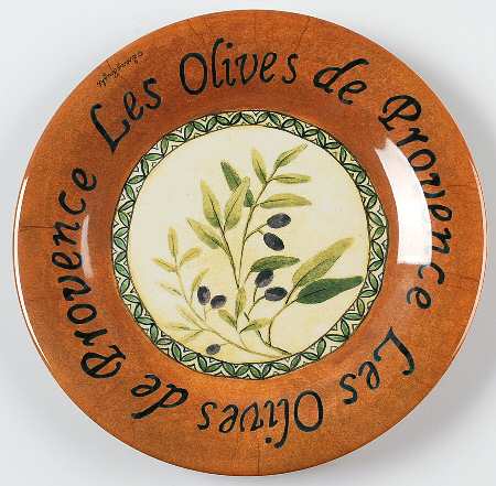Les Olives Melamine Salad Plate