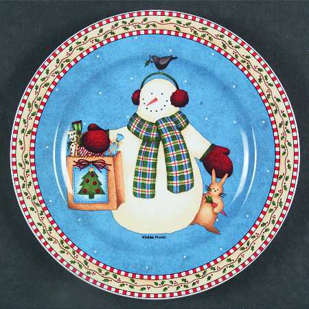 Jolly Snowmen Salad Plate