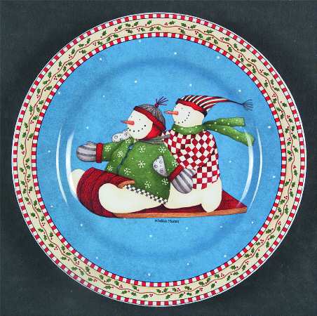 Jolly Snowmen Salad Plate