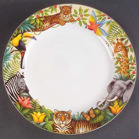 Jungle Animals 12" Chop Plate (Round Platter)