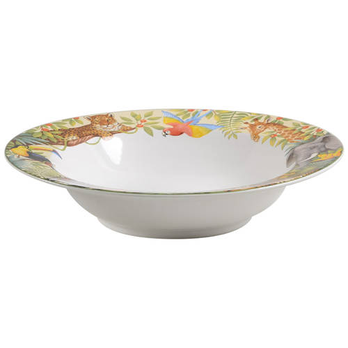 Jungle Animals Rim Soup Bowl
