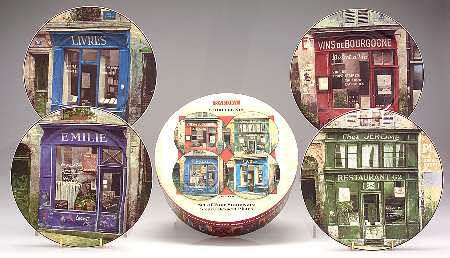 Storefronts Salad/Dessert Plate - Set of 4 Boxed