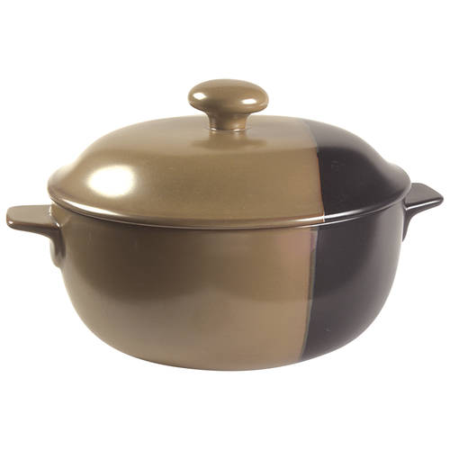 Gold Dust Black 2.5 Qt Round Covered Casserole