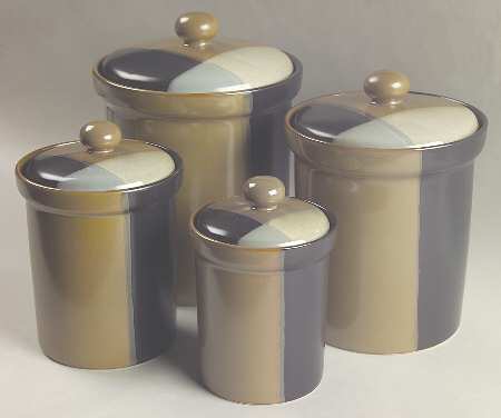 Gold Dust Black (4 Piece) Canister Set (Box Set)