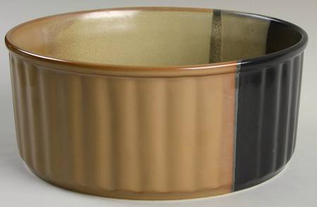 Gold Dust Black 8" Ceramic Storage Bowl