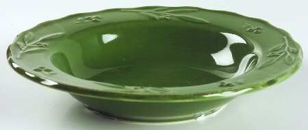 Bella Green (Basil) Large Rim Soup Bowl