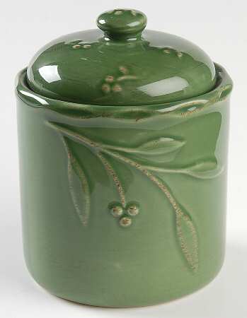 Bella Green (Basil) Sugar Bowl & Lid