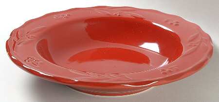 Bella Red (Ruby) Large Rim Soup Bowl