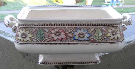 Palmyra Brown Multicolor Rectangular Vegetable Bowl No Lid