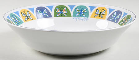 Butterfly (Decals) 9" Round Vegetable Bowl
