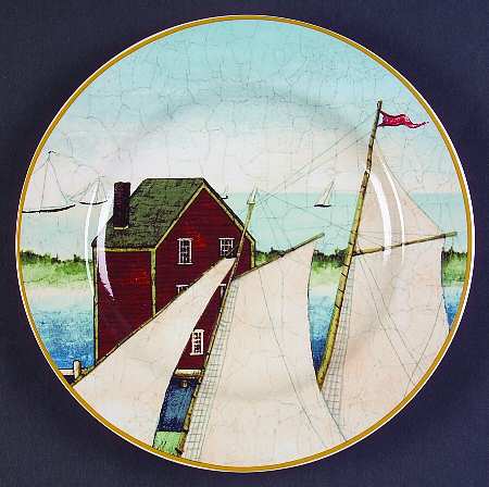 Lighthouse Harbor Salad Plate by Sakura