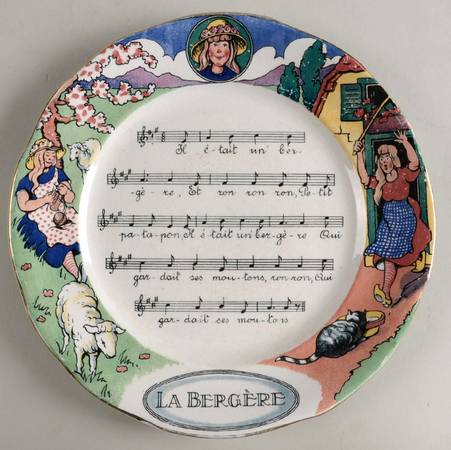 Chansons Et Rondes de France Salad Plate