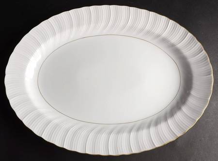 Golden Swirl 16" Oval Serving Platter