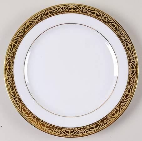 Etched in Gold Salad Plate