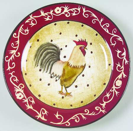 Farmhouse Rooster Salad Plate