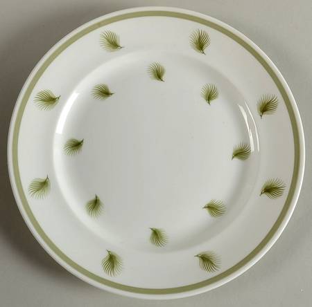 Whispering Grass Green (Rim) Salad Plate