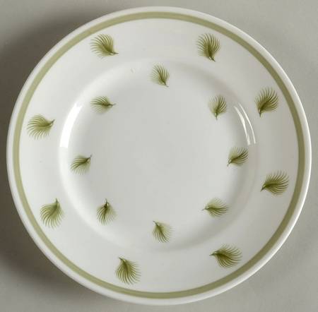 Whispering Grass Green (Rim) Bread & Butter Plate
