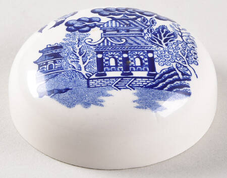 Blue Willow (Smooth, No Trim) Lid for Medium Ginger Jar by Sadler