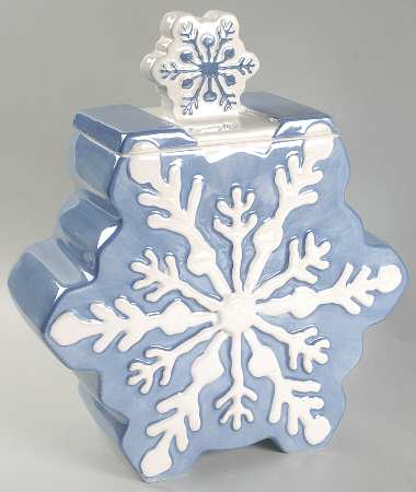 Winter Frost Figural Cookie Jar & Lid