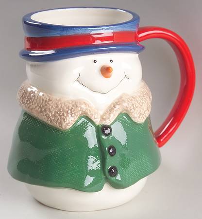 Button Tree Button Up Figural Mug