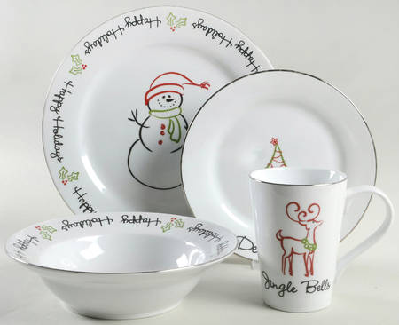 Tis the Season 4 Piece Place Setting