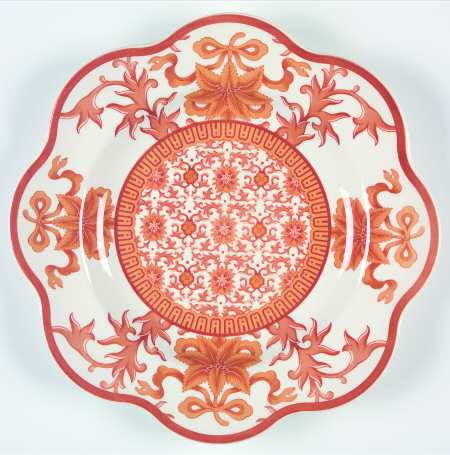 Home Accents Indian Red Buffet/Dessert Plate