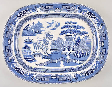 Blue Willow (Williams Sonoma) 18" Oval Serving Platter