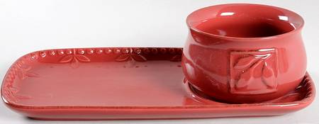 Sorrento Ruby Soup & Sandwich Set (Tray & Bowl)