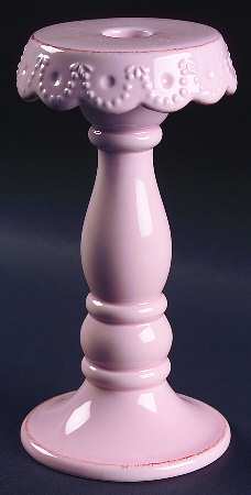 Now and Then Rose Blossom 8" Tall Candlestick