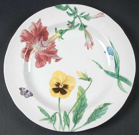 English Floral Salad/Dessert Plate